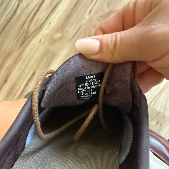 L.L.Bean Men\'s Bucksport Leather Vibram Shoes Plain Toe Size 9W EUC main image 5